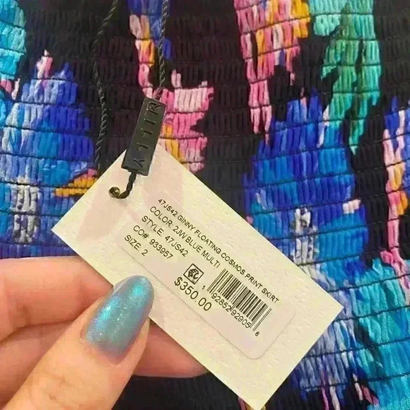 NWT Milly Ginny Floating Cosmos Print Miniskirt Sz 2 can fit up to Sz 6 - Picture 4 of 11